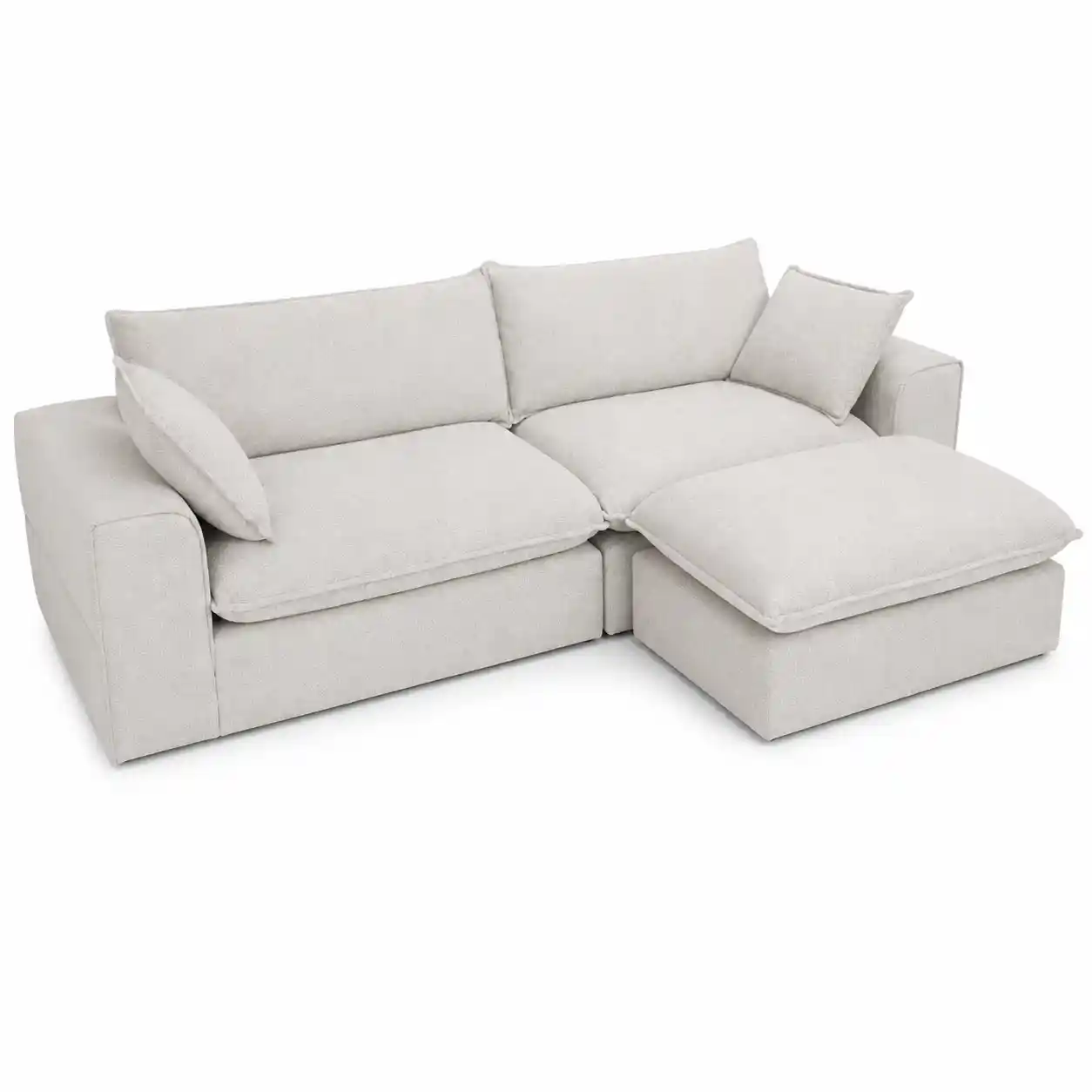 Luxury 4 seat sofa and footstool