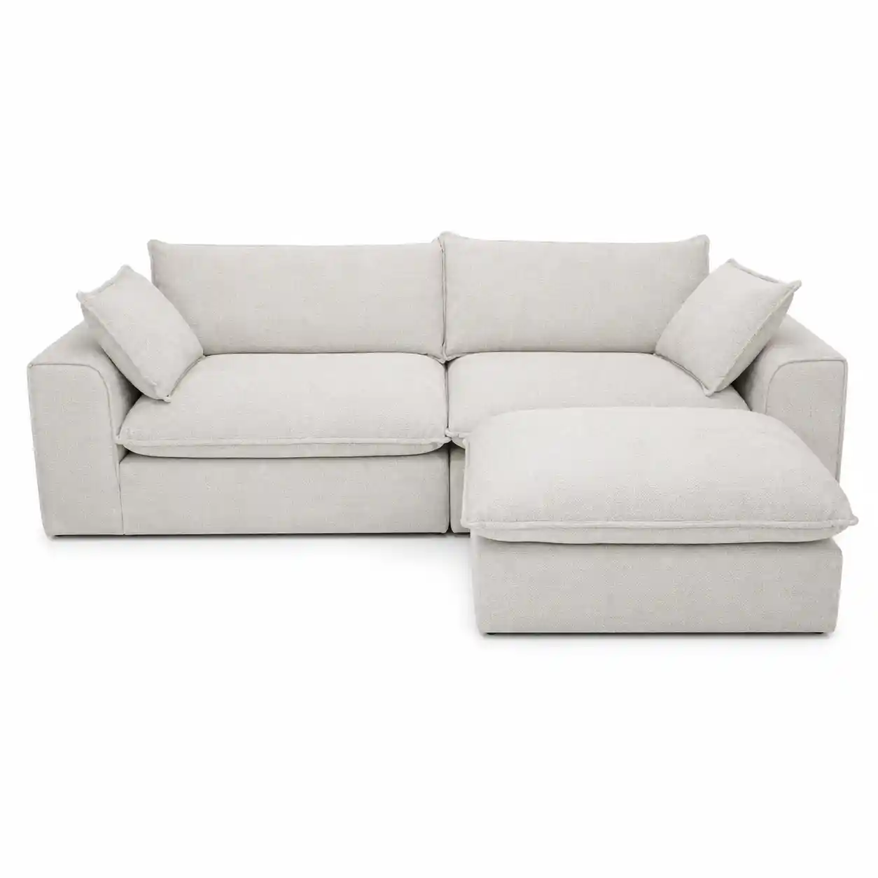Luxury 4 seat sofa and footstool